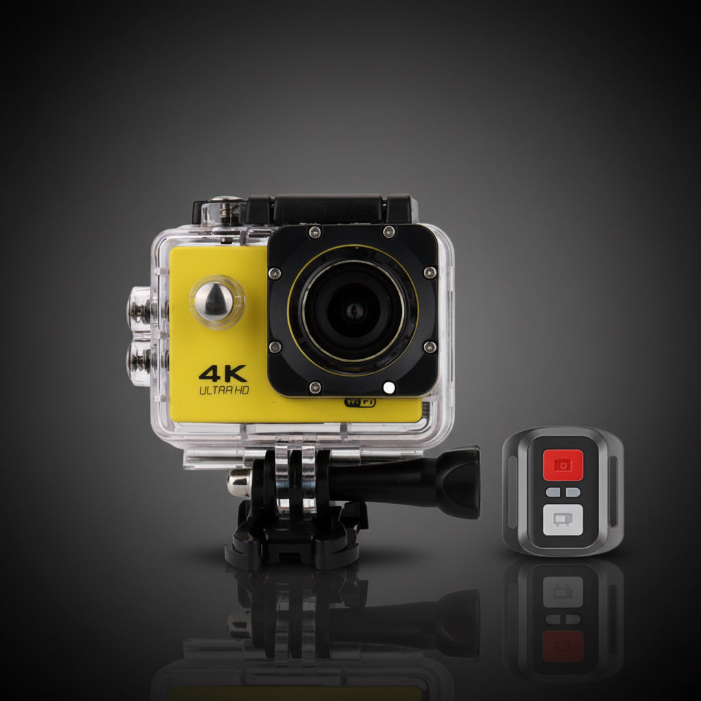 4K Waterproof All Digital UHD WiFi Camera + RF Remote And Accessories