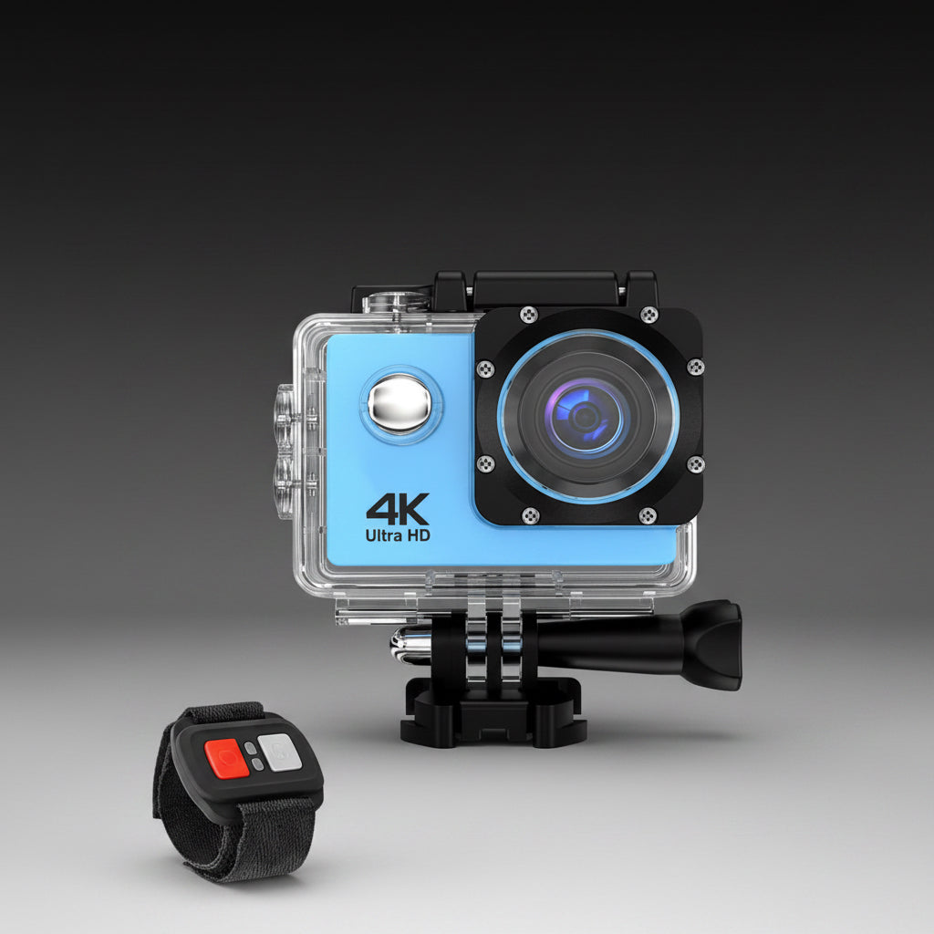 4K  Waterproof All Digital UHD WiFi Camera + RF Remote And Accessories