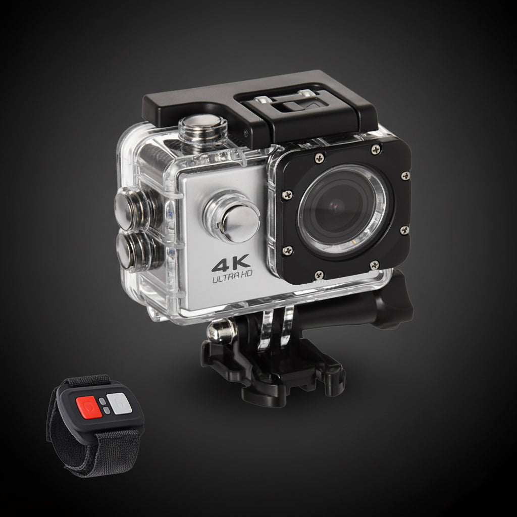 4K  Waterproof All Digital UHD WiFi Camera + RF Remote And Accessories