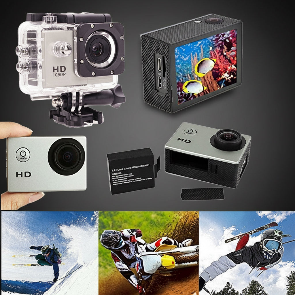 4K  Waterproof All Digital UHD WiFi Camera + RF Remote And Accessories