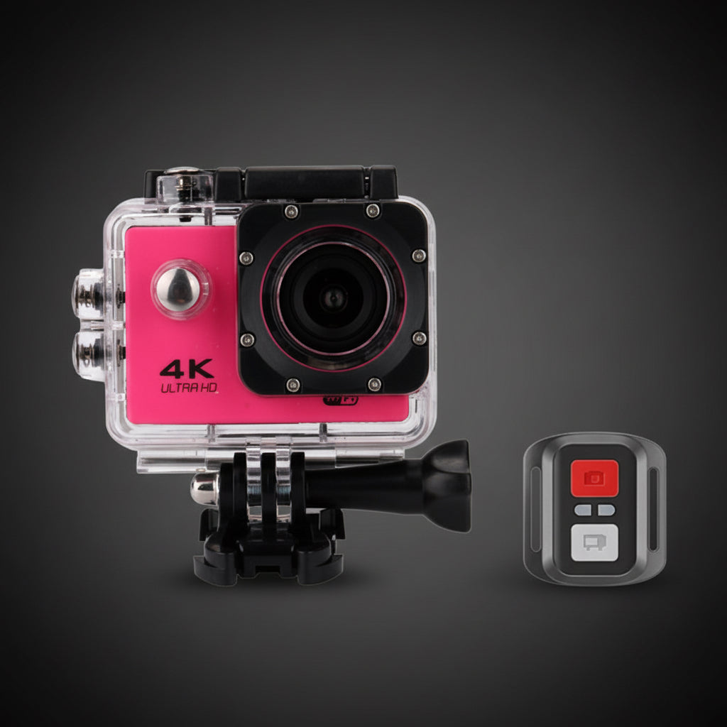 4K  Waterproof All Digital UHD WiFi Camera + RF Remote And Accessories