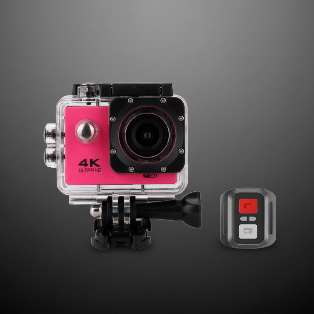 4K  Waterproof All Digital UHD WiFi Camera + RF Remote And Accessories