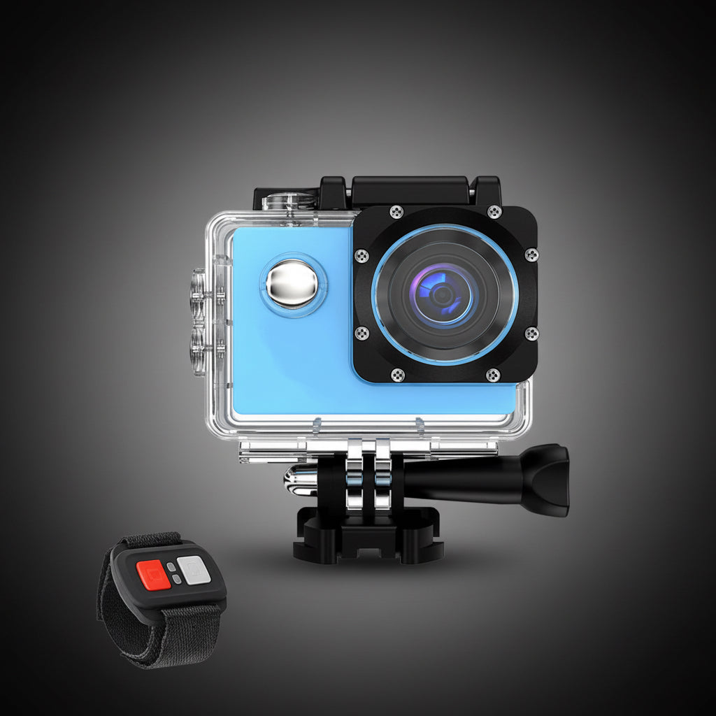 4K  Waterproof All Digital UHD WiFi Camera + RF Remote And Accessories