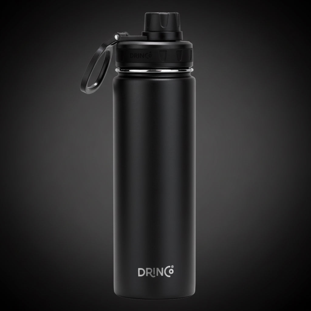 DRINCO® 22oz Stainless Steel Sport Water Bottle - Black