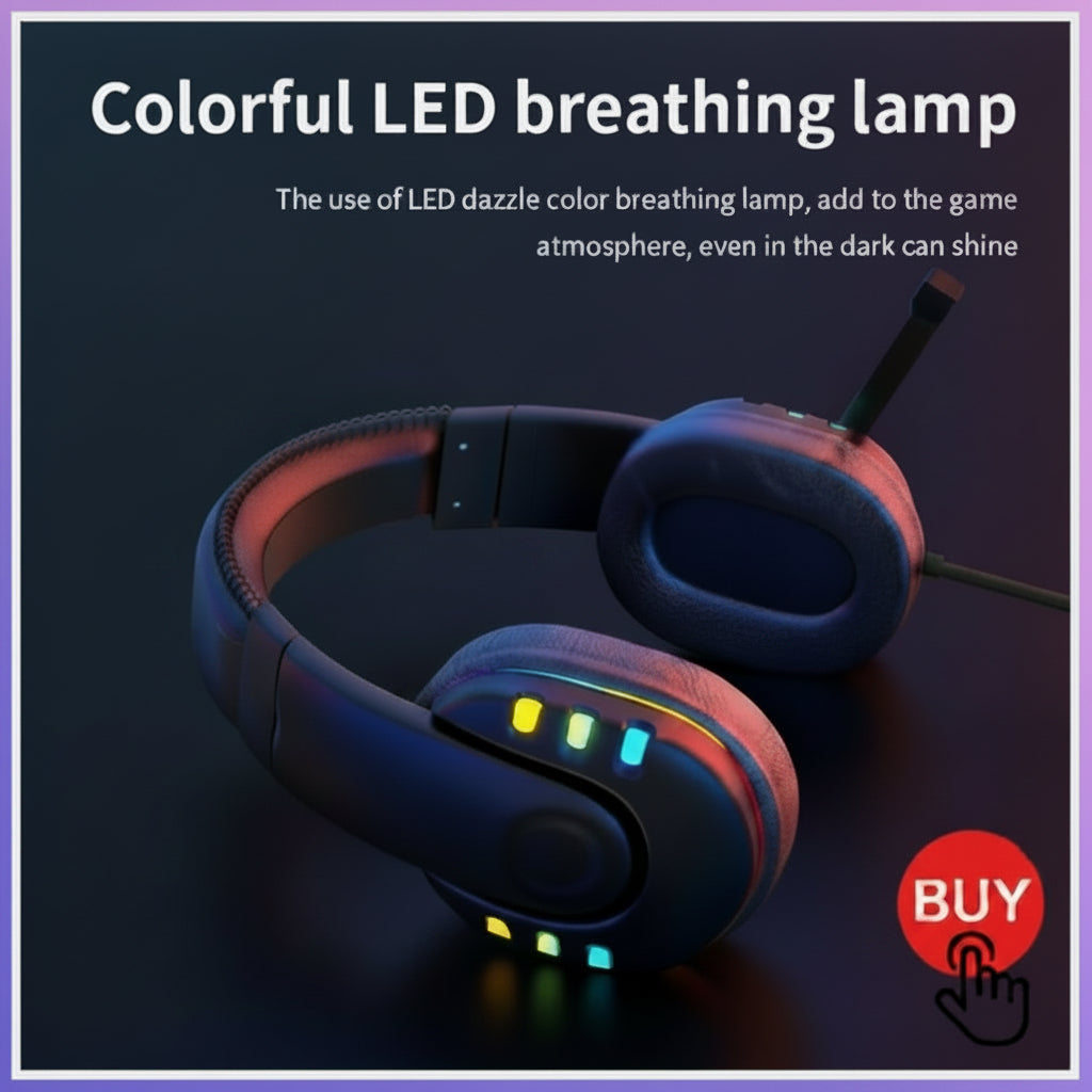 LED Wired Stereo Gaming Headset